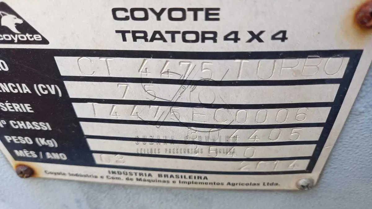 LOTE 013 - TRATOR (REPARTIDO)