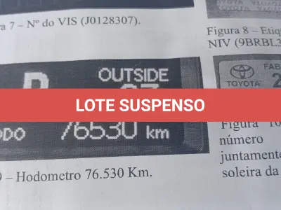 LOTE 001 - SUSPENSO POR DECISÃO JUDICIAL TOYOTA COROLLA