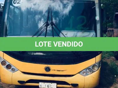 LOTE 012 - VW/ 15.190, Ônibus escolar, cor amarela, placa NIR-6937, a diesel, ano fab/mod. 2010, chassi 9532882WXAR039379, Renavam 312258771. (Transferência por Declaração - S/CRV). DPVAT R$ 8,08