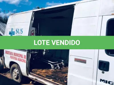LOTE 007 - Ambulância Peugeot Boxer, cor branca, Placa LVO-3322, a diesel, ano fab/mod 2005/2006, chassi 936ZCPMNC62002913, Renavam 882479385(Transferência por Declaração - S/CRV) DPVAT R$ 5,76