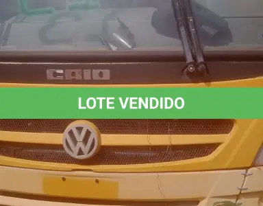 LOTE 021 - Ônibus VW/15-190, cor amarela, Placa OUD-8538, a diesel, ano fab/mod.2012/2013 , chassi 9532E82W1DR306972, Renavam 506205142. (Transferência por Declaração - S/CRV). DPVAT R$ 8,08 +&nbsp; MULTAS R$ 286,40