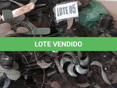 LOTE 005 - MATERIAIS DIVERSOS