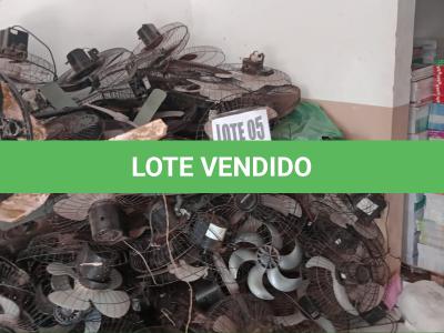 LOTE 005 - MATERIAIS DIVERSOS
