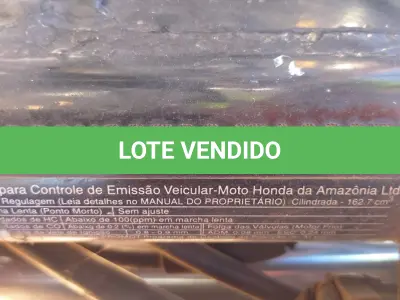 LOTE 009 - HONDA CG 160 START 2018