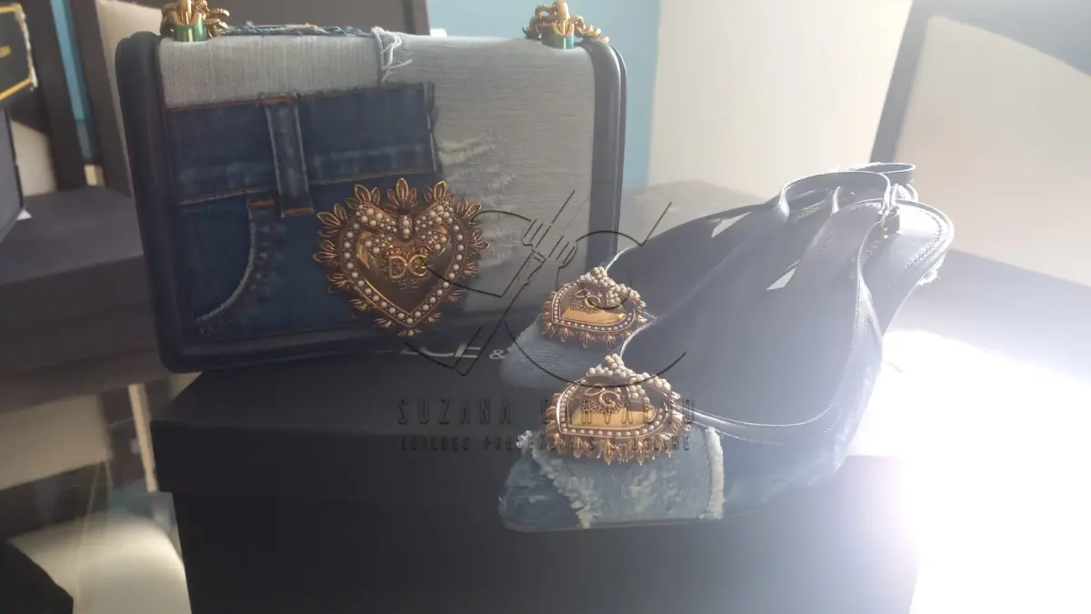 LOTE 003 - BOLSA/SAPATO D& GABBANA ORIGINAIS